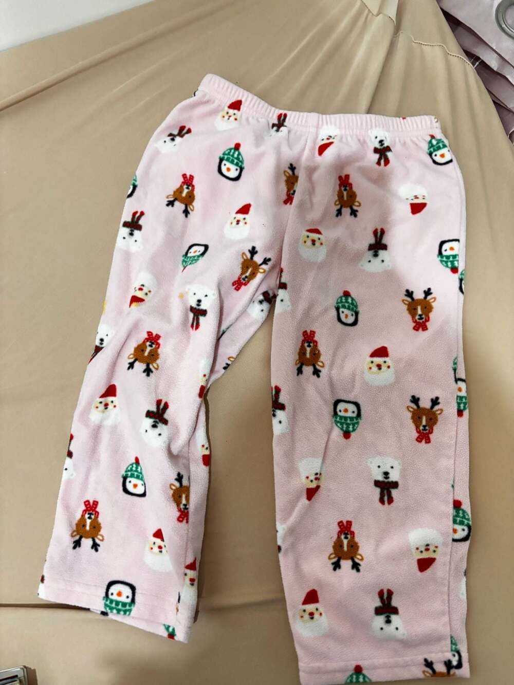 Carter's Holiday Christmas Fleece Pajama Pants Size 3T Pink